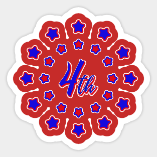 4th of July Stars Sticker